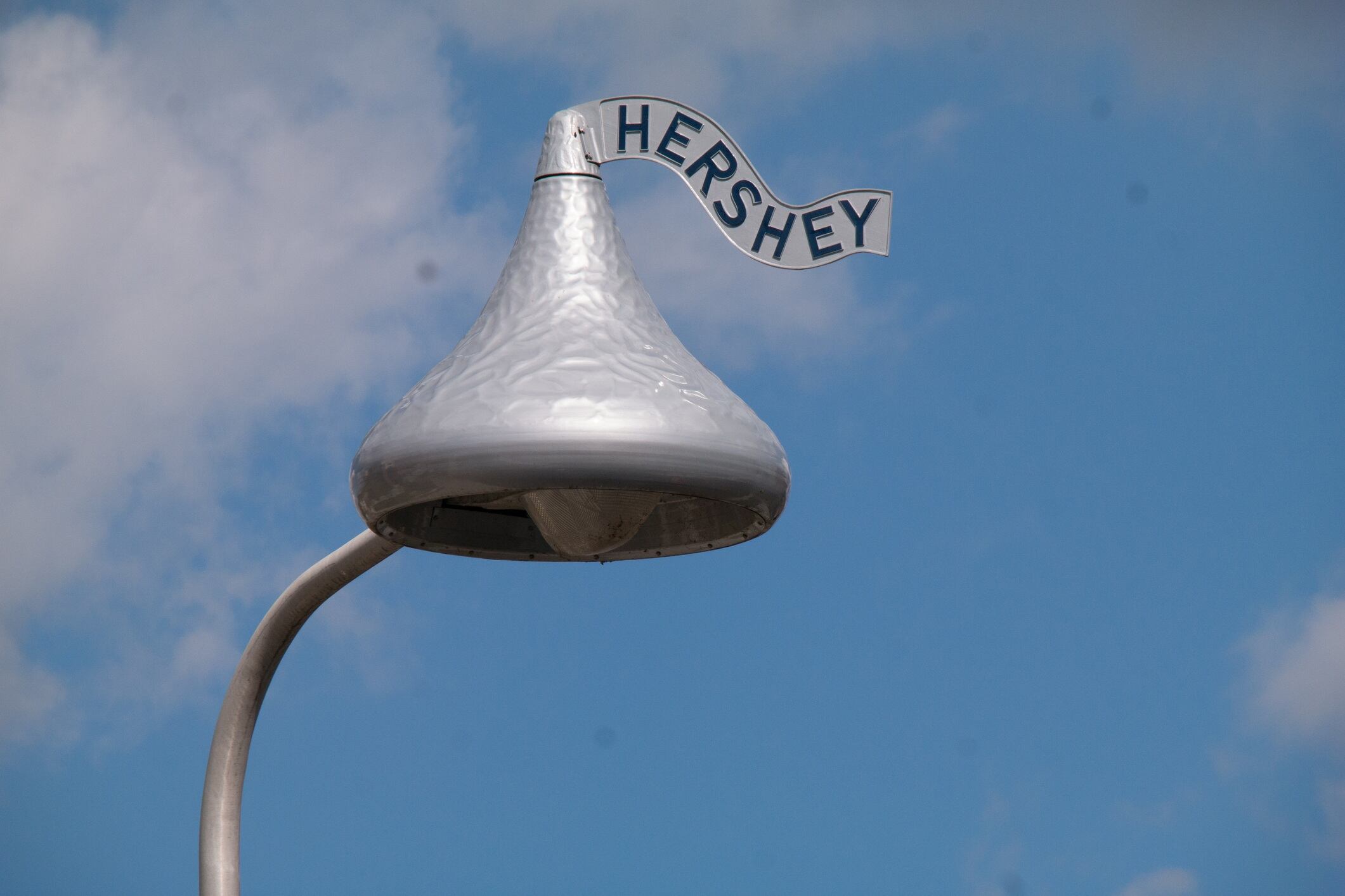 Hershey Town street lights shaped like chocolate kisses - Hershey, Pennsylvania.