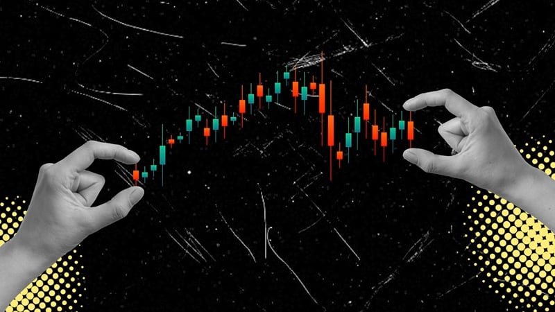 Hands holding a stock chart