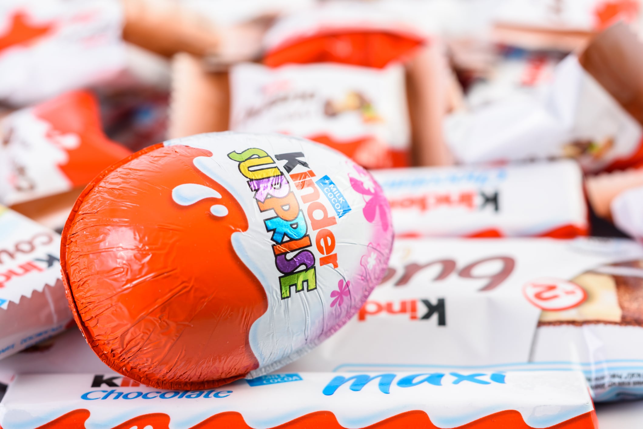 Ferrero's Kinder Chocolate range.