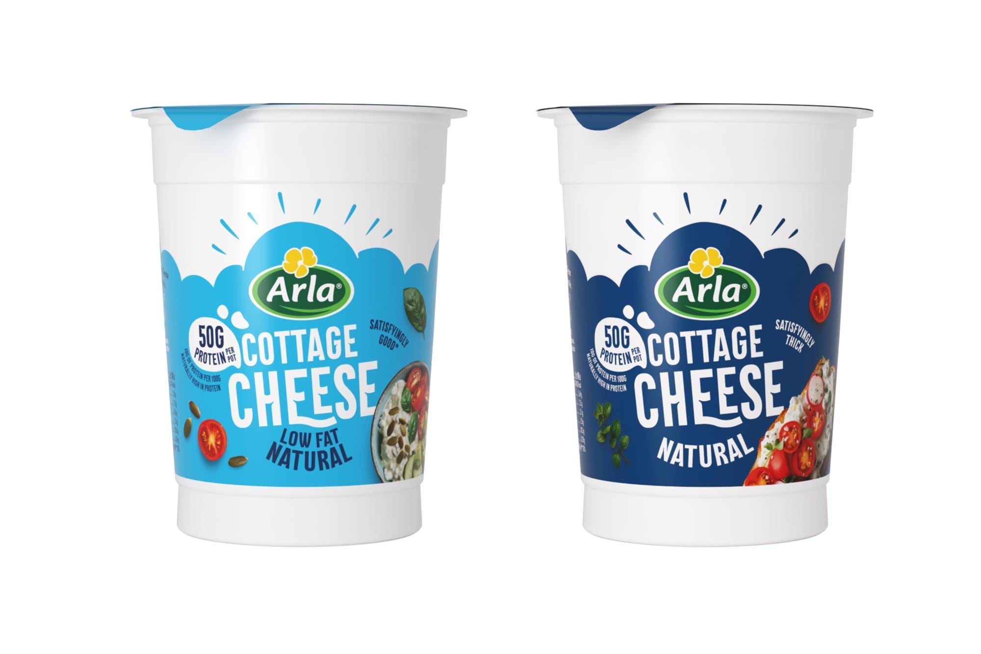 Arla Foods UK cottage cheese in low and full-fat options