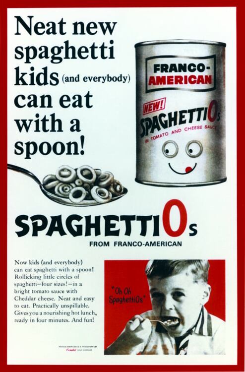 Campbell’s SpaghettiOs advertisement from 1965