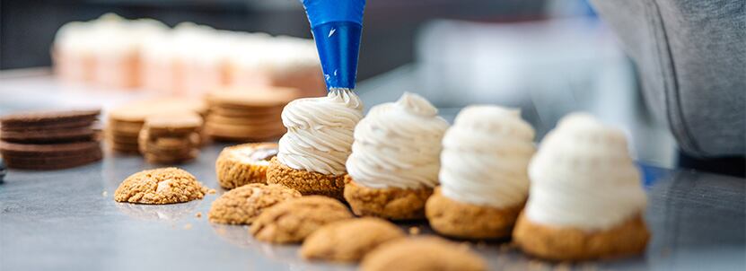 Baking with icing