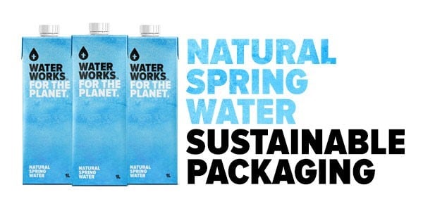 Spring water in eco-packaging