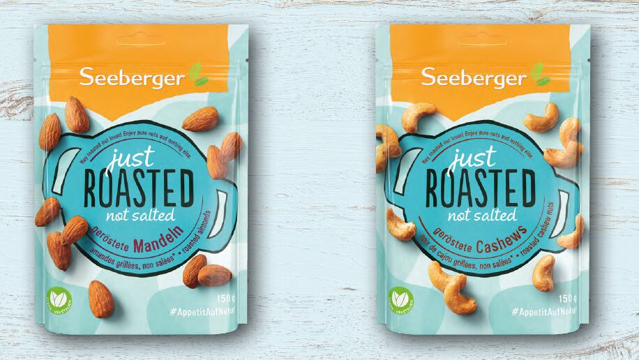 Seeberger launches healthy snack lines: Just Roasted and Snack 2Go