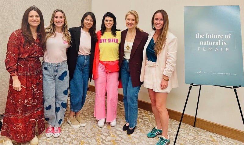 Ellen Gorra, investment principal at Whole Foods; Loren Castle CEO and founder of Sweet Loren’s; Jash Mehta, co-founder and CEO of Pop n Bottle; Anouck Gotlib, CEO of Belgian Boys; Jeni Britton, co-founder and CEO of Floura and founder of Jeni’s Splendid Ice Creams; and Jennifer Palmer, founder of JPalmer Collective.