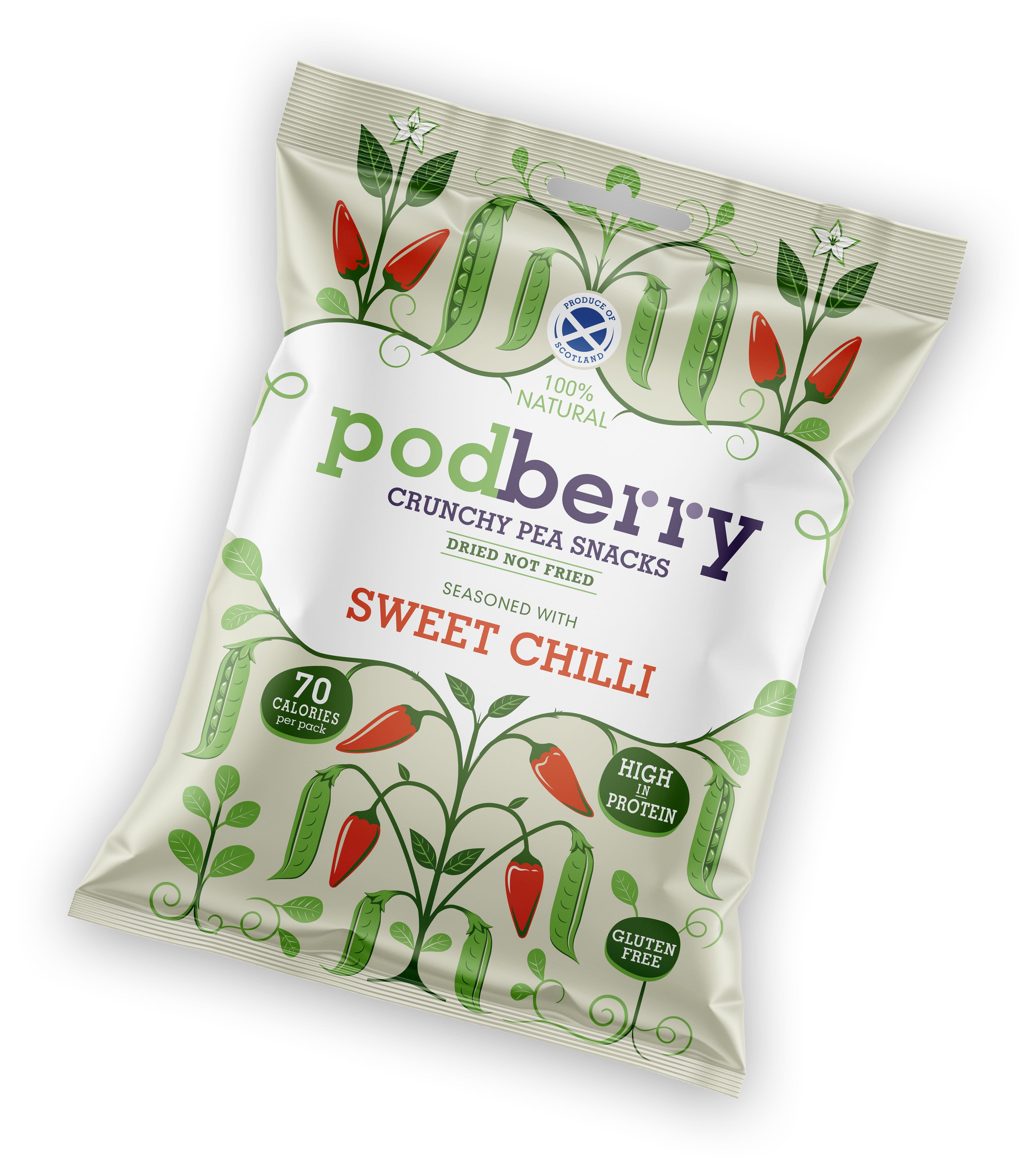 Freeze-dried pea snacks