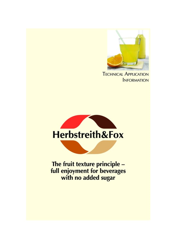 The fruit texture principle – full enjoyment for beverages with no added sugar