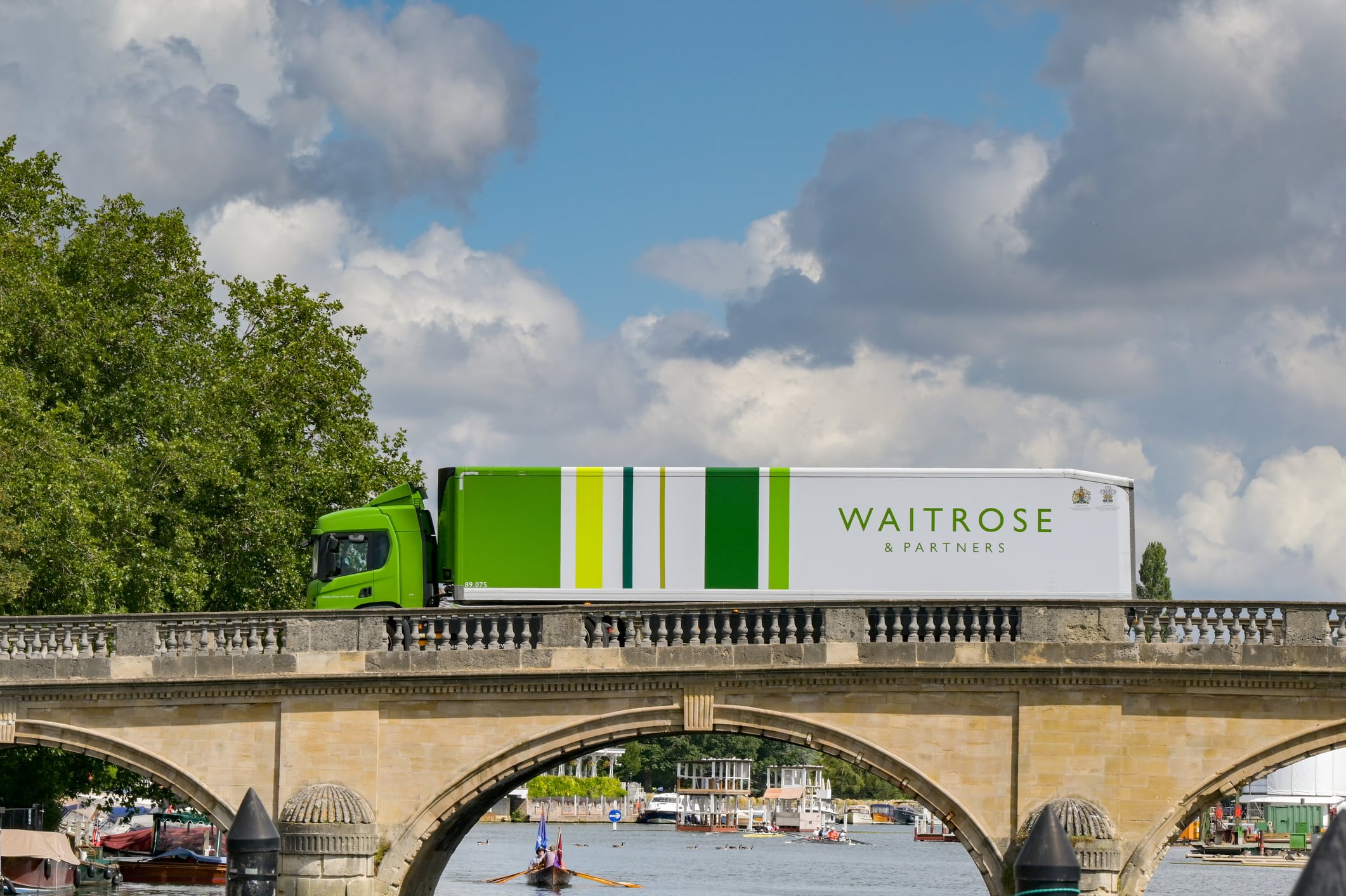A Waitrose lorry.