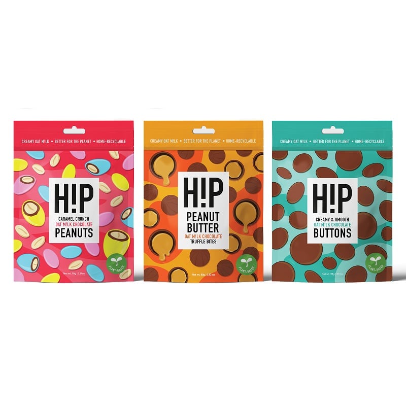 H!P chocolate launches share pouches