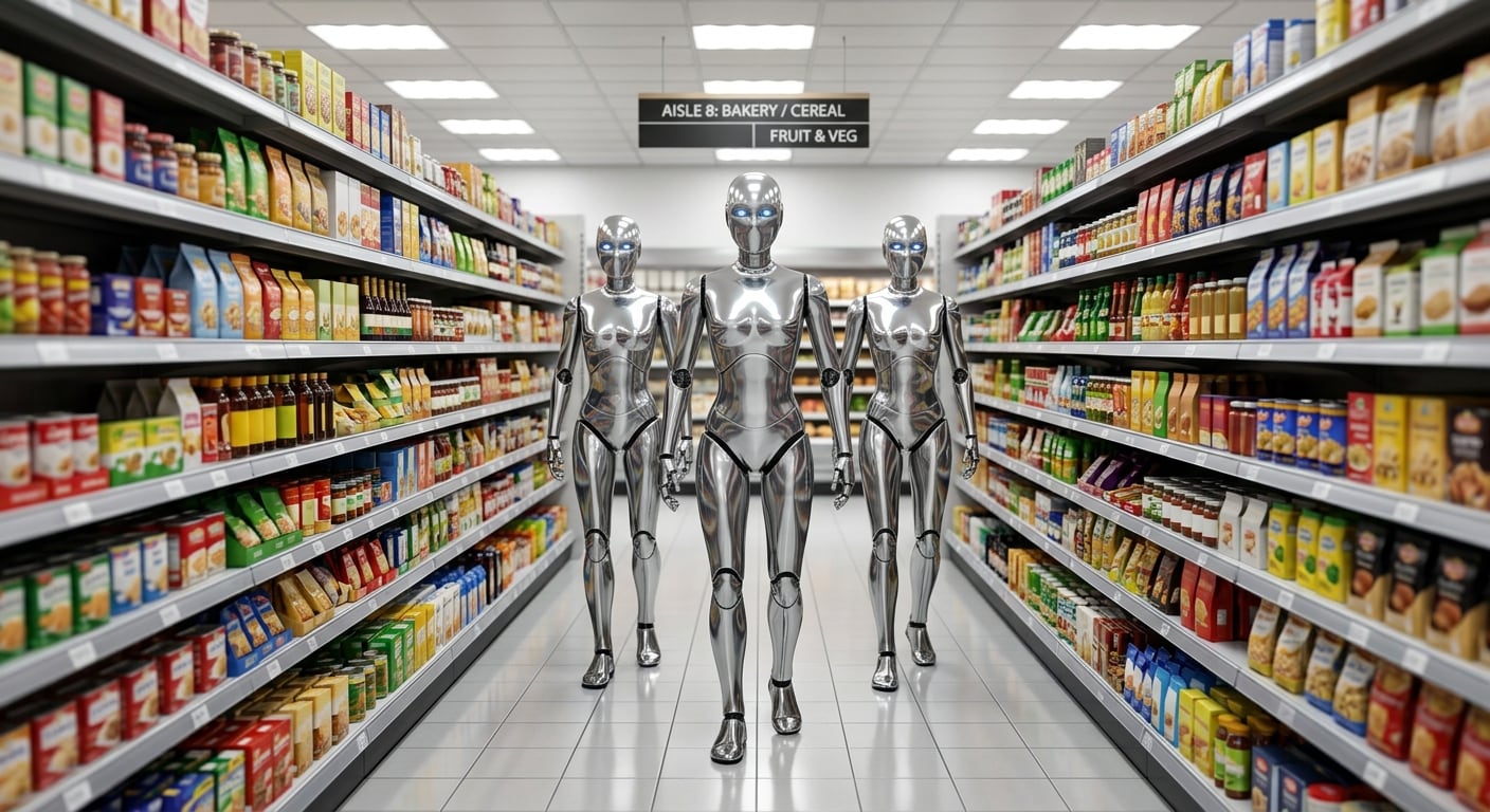 Robots in a supermarket