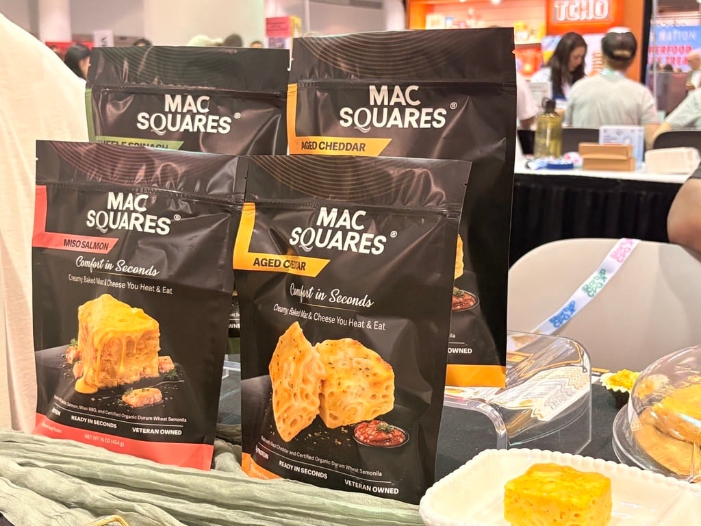 The frozen macaroni and cheese squares contain between 8 and 11 grams of protein per serving and are ready to heat and eat in 20 seconds.