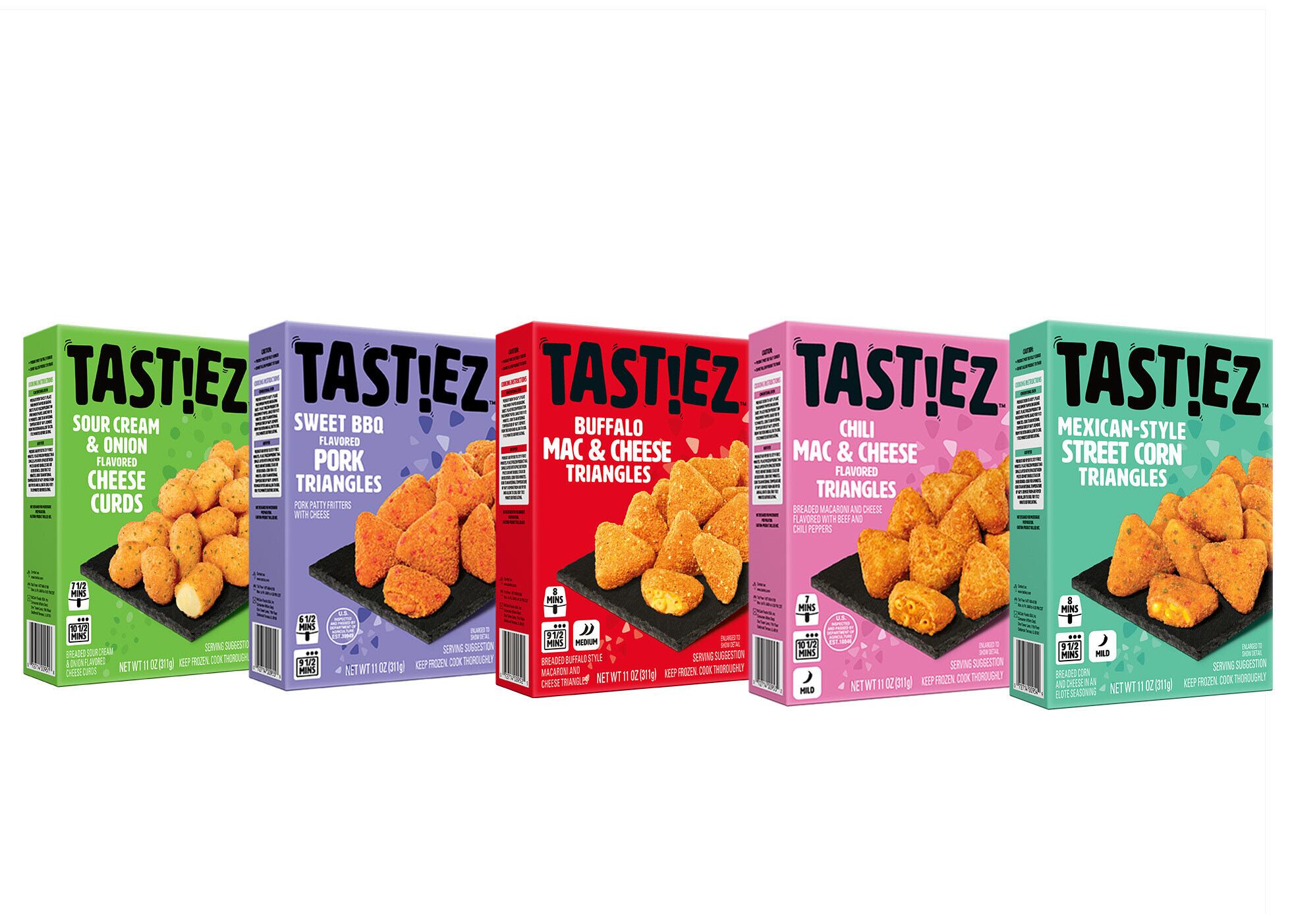 McCain Foods' TAST!EZ brand Mexican-Style Street Corn Triangles are elote-inspired bites with roasted corn and melted cheese.