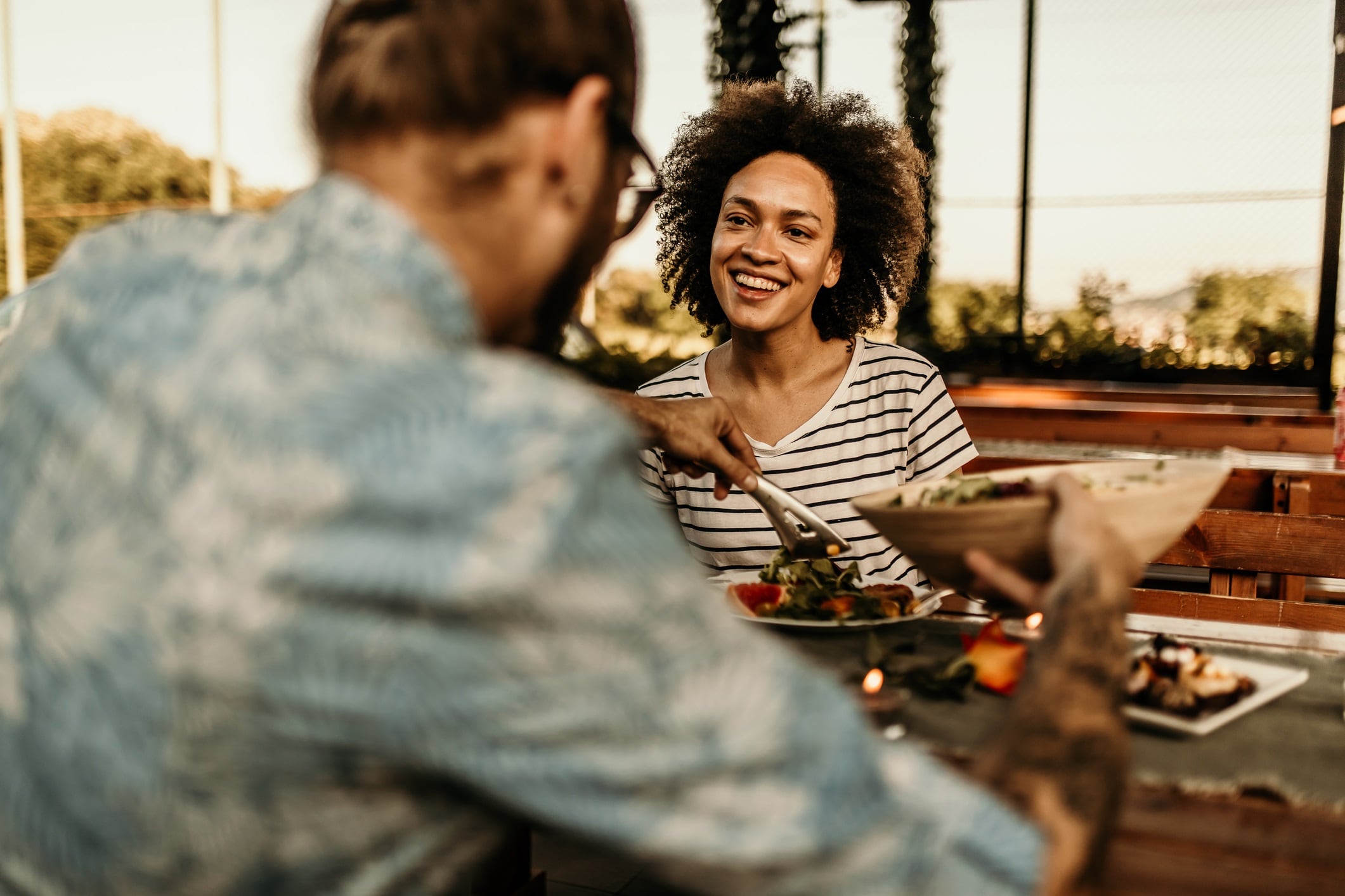 Couple on a lunch