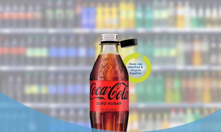 Coca-Cola adds tethered closures to boost PET recycling in Europe