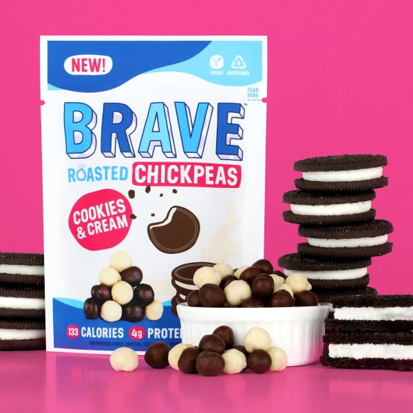 Brave Cookies and Cream roasted chickpeas