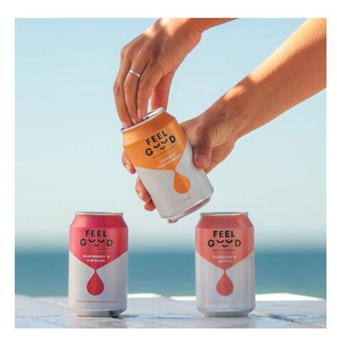 100% natural fruitful canned sparkling waters