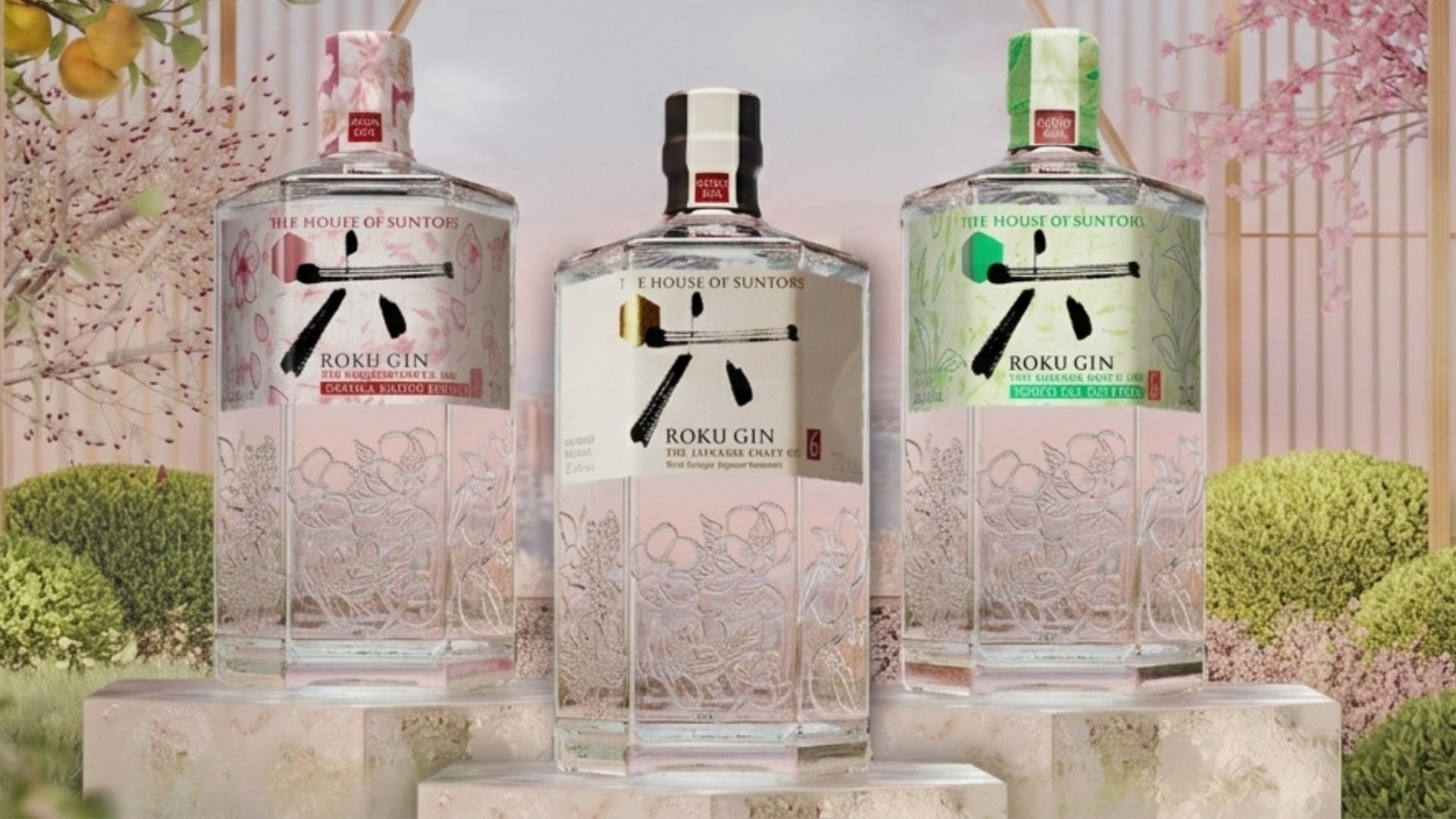 “Roku” translates to “six” in Japanese, representing the six signature local botanicals and the hexagonal bottle shape.