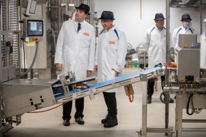 Quorn Foods CEO Kevin Brennan (right) and Tees Valley Mayor Ben Houchen officially open the worlds biggest meat alternative production facility in...