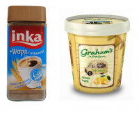 Inka Cereal Drink (Poland) is enriched with calcium and minerals/Graham's Lemon Curd Ice Cream (UK) aims to bring the consumer back to their childhood © Mintel