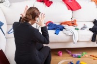 parents women children stressed