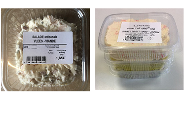 Listeria in ham used in salad