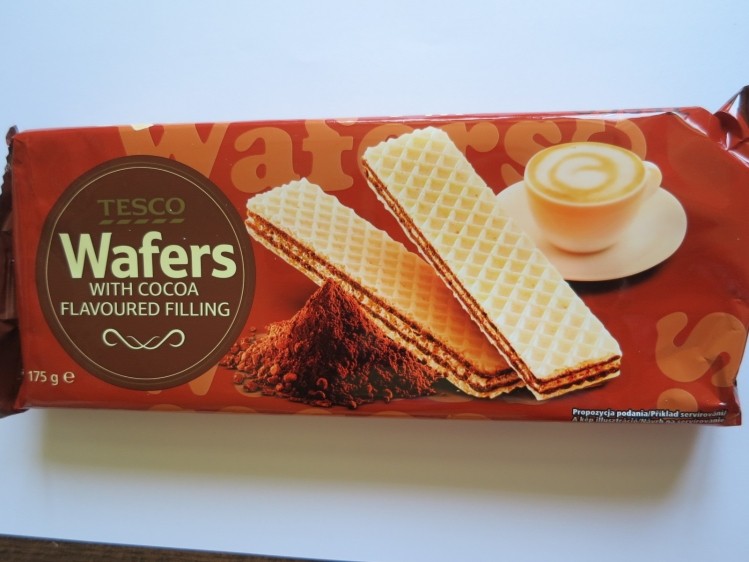 Tesco Wafers With Cocoa Flavoured Filling