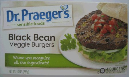 Dr Praeger's brand Black Bean Veggie Burgers