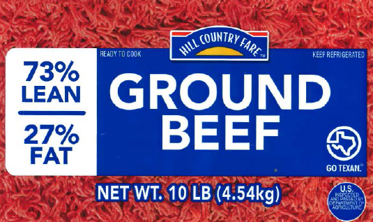 Picture of label of recalled product