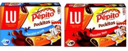 LU branded Pepito Pockitos milk chocolate and dark chocolate biscuits