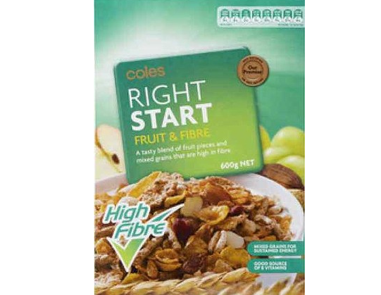 Coles' Right Start Fruit and Fibre - Glass Contamination