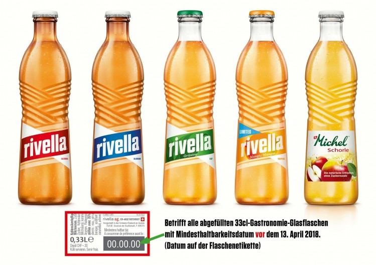 Rivella bottles affected by the recall