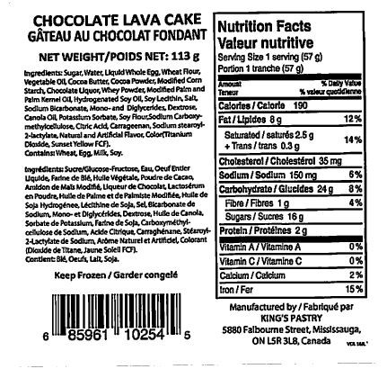 Label of one recalled product