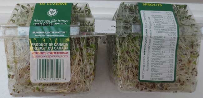Sunsprout Natural Foods recall due to salmonella