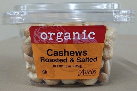 Hampton Farms' Ava's brand Organic Cashews Roasted & Salted