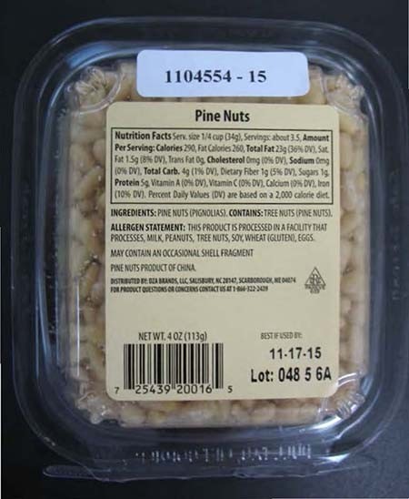 Superior Nut & Candy Co. recall
