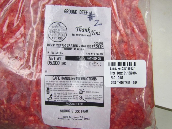 5-lb. packages of “Ground Beef”