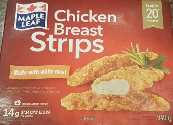 Maple Leaf brand Chicken Breast Strips