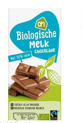 AH biologische melkchocolade