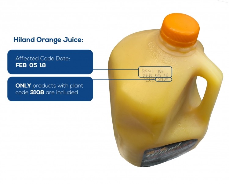 Hiland orange juice