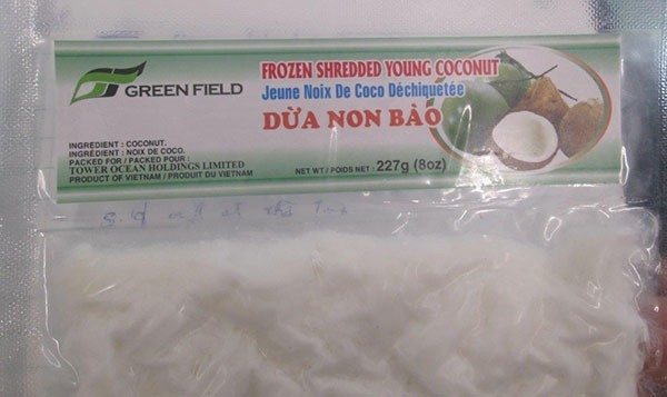Coconut recalled in Canada