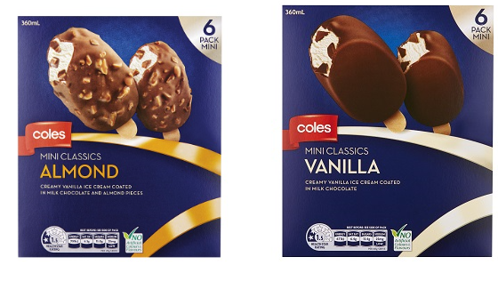 Coles Mini Classics Ice Creams 