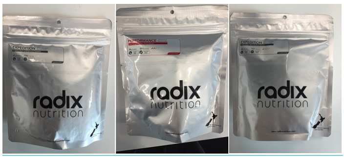 Radix Nutrition brand Ready to Eat Freeze Dried Meals