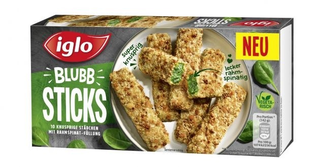Iglo innovates in spinach with stick format