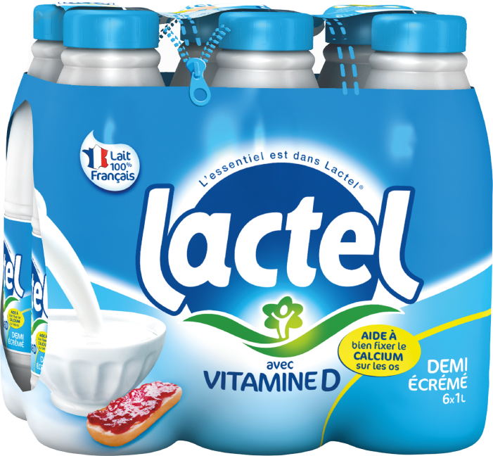Lactel bottles from 'advanced recycling'