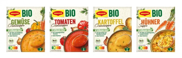 Orgnaic Maggi soups from Nestlé
