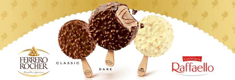 Ferrero ice cream sticks