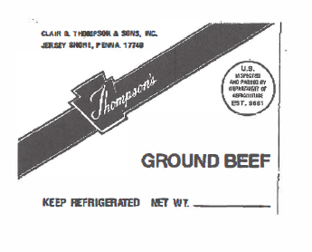 Clair D. Thompson ground beef