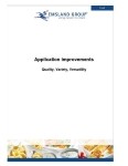 Application improvements for the food industry