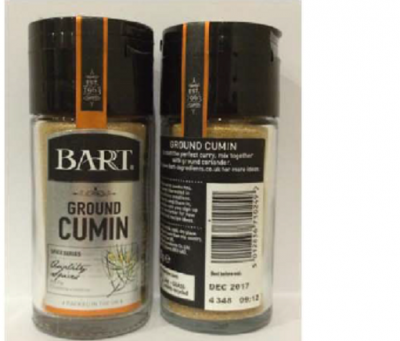 Bart Ingredients Company recalled certain batch codes of ground cumin