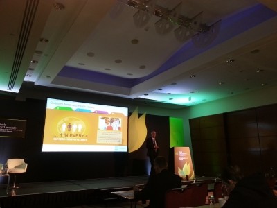 Stefan Catsicas, chief technical officer of Nestlé speaking at the World Food Innovate conference in London